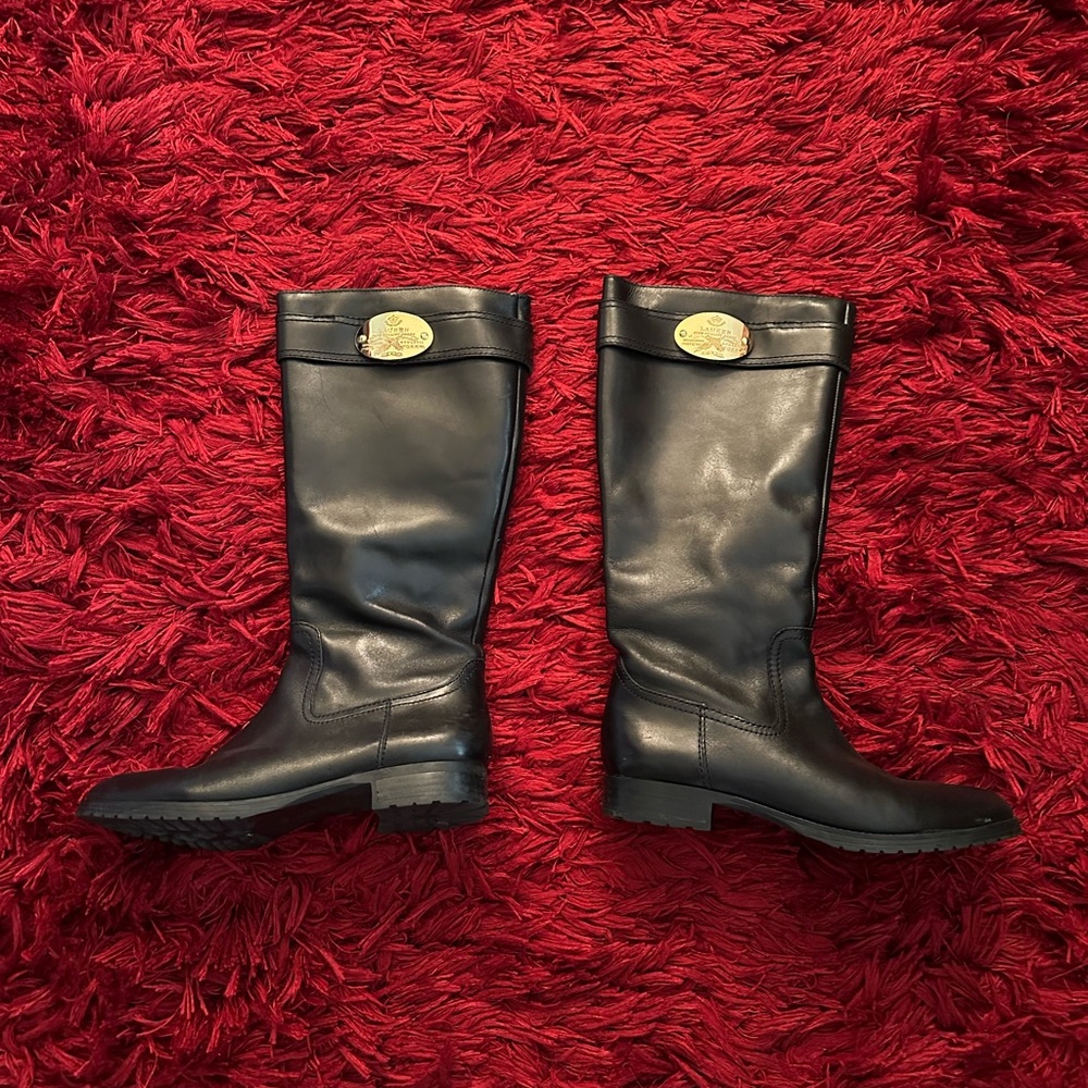 Ralph Lauren black leather boots 8.5